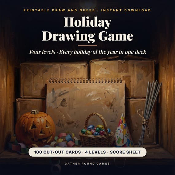 Holiday Drawing Game Printable