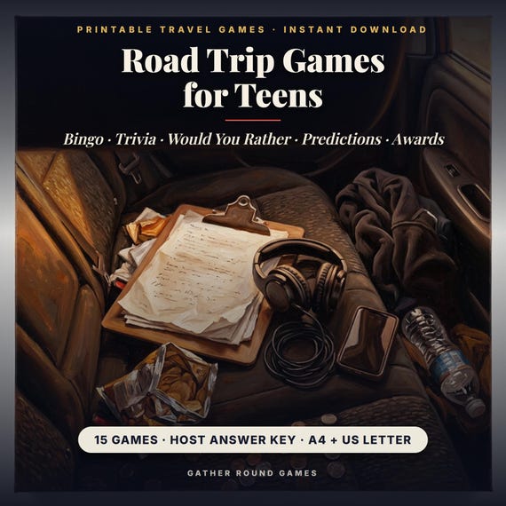 Road Trip Games for Teens Printable