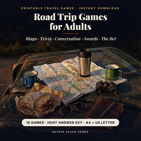 Road Trip Games for Adults Printable