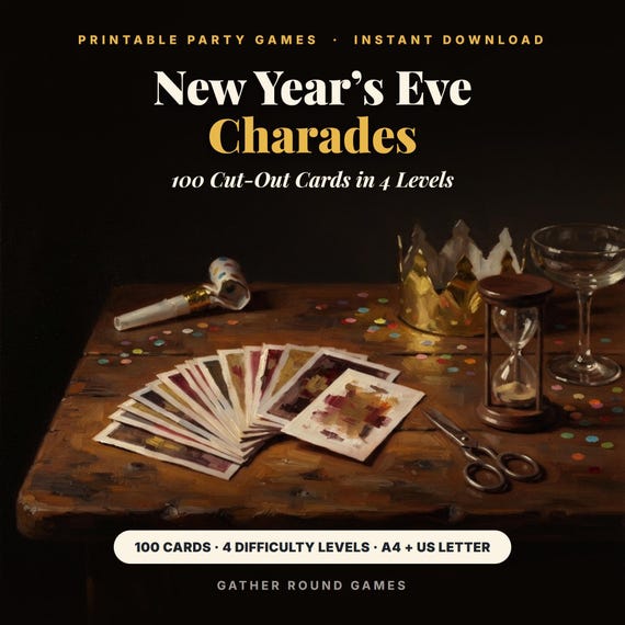 New Year Eve Charades Printable