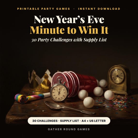 New Year Eve Minute to Win It Games