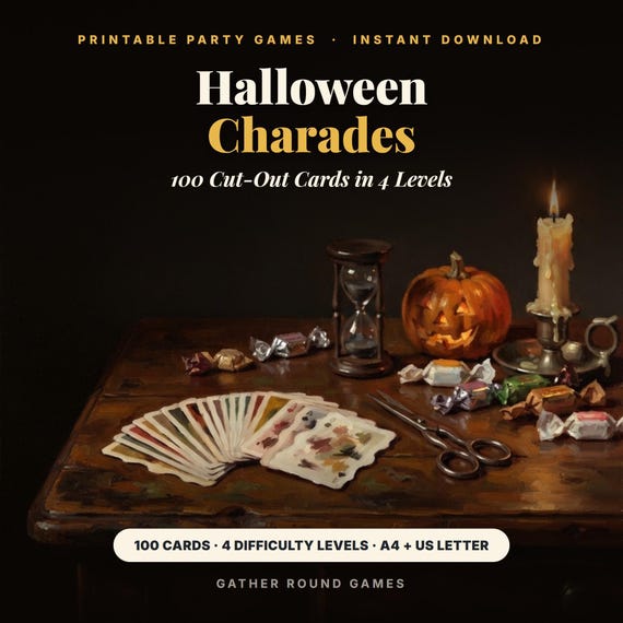 Halloween Charades Game Printable