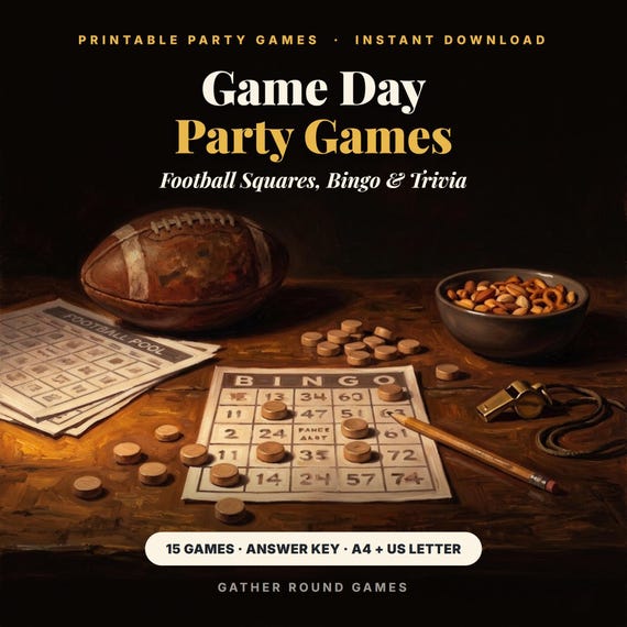 Printable Game Day Party Games