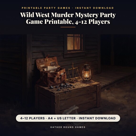 Wild West Murder Mystery Party Game