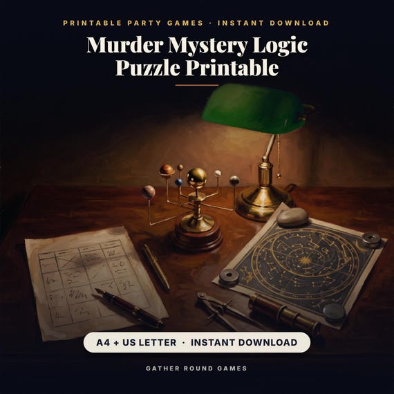 Murder Mystery Logic Puzzle Printable