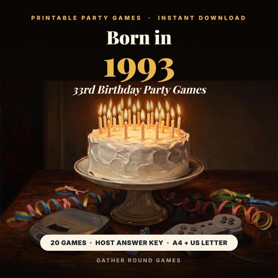 33rd Birthday Party Games