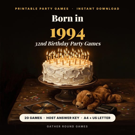 32nd Birthday Party Games