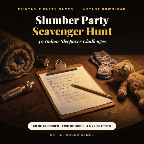 Slumber Party Scavenger Hunt