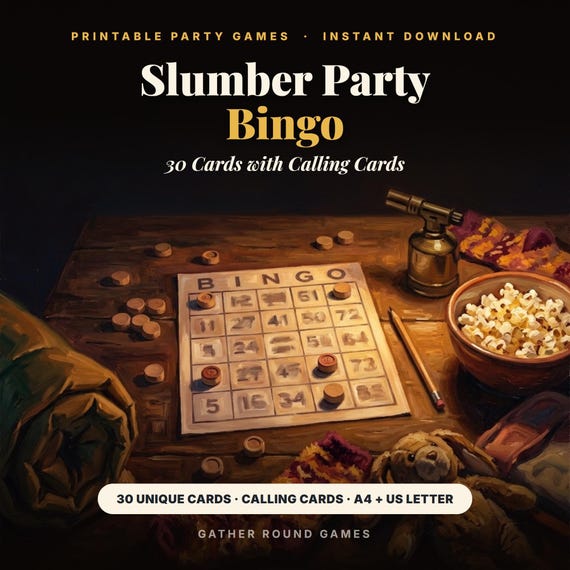 Slumber Party Bingo
