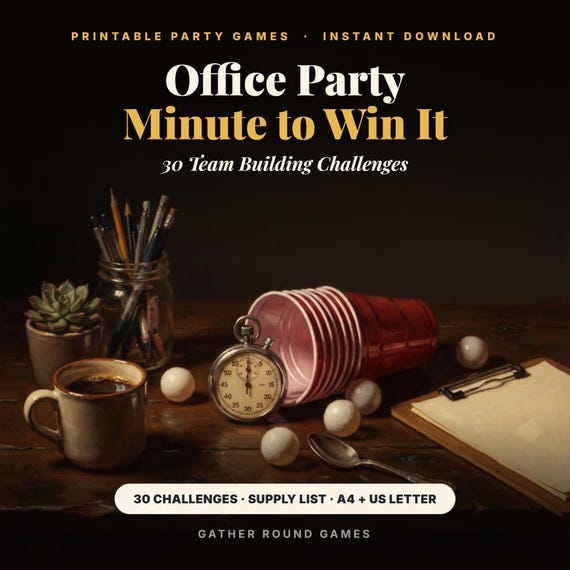 Office Party Minute to Win It Games