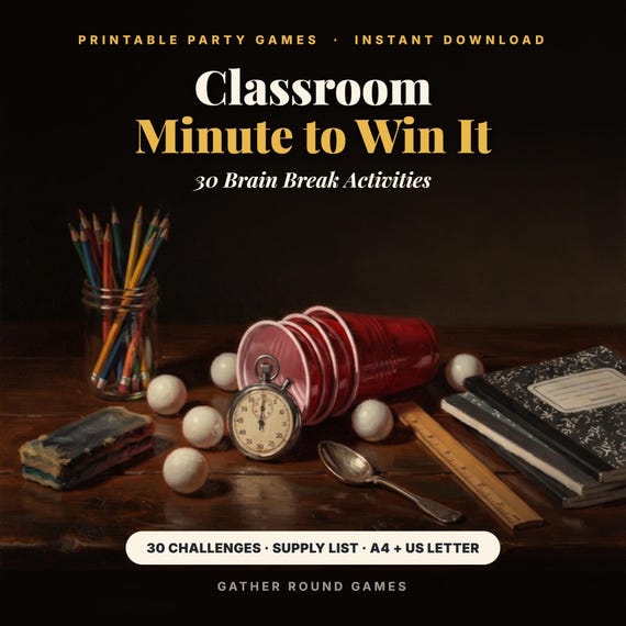 Classroom Minute to Win It Games