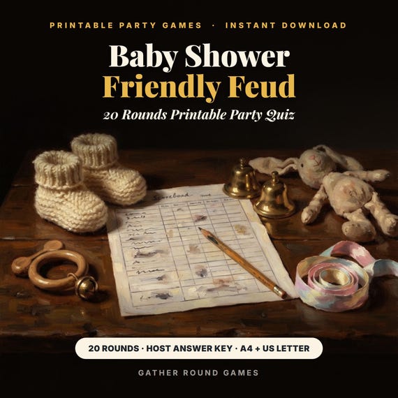 Baby Shower Friendly Feud Game