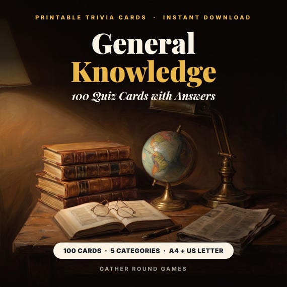 General Knowledge Trivia Cards
