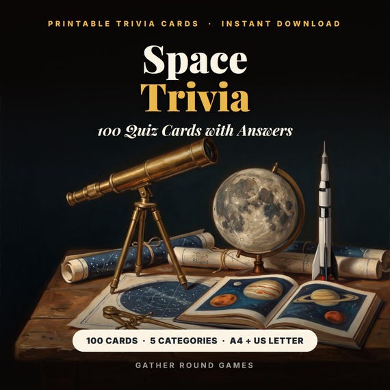 Space Trivia Cards