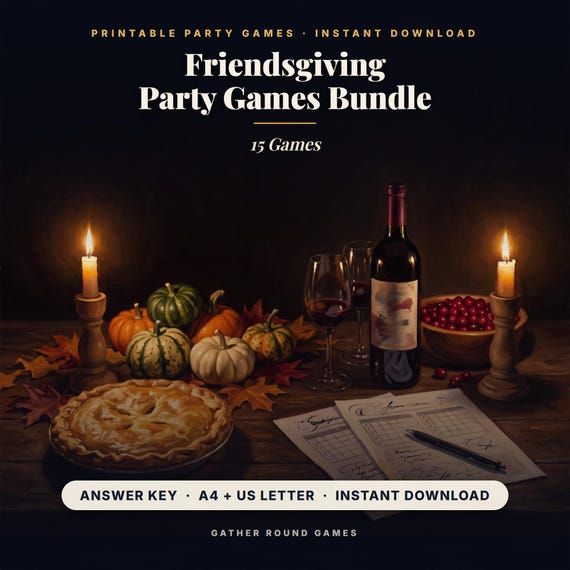 Friendsgiving Party Games Bundle