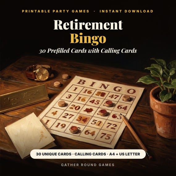Retirement Bingo Game
