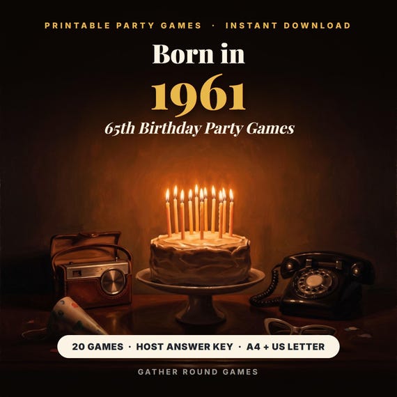 65th Birthday Party Games