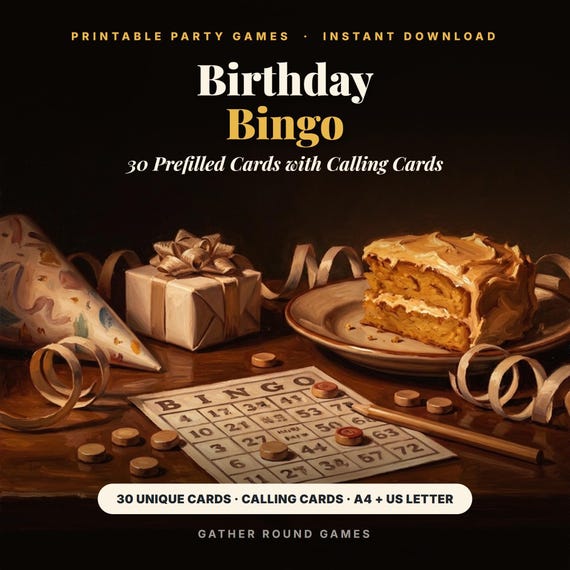 Birthday Bingo Game