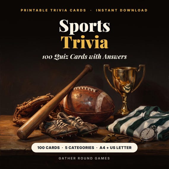 Sports Trivia Game Printable