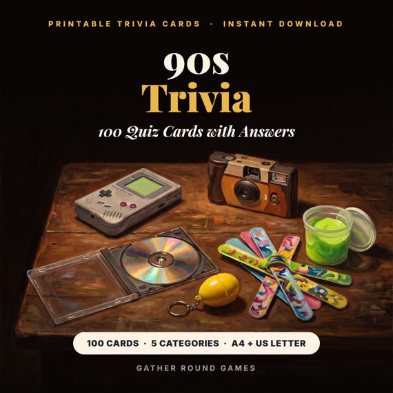 90s Trivia Cards