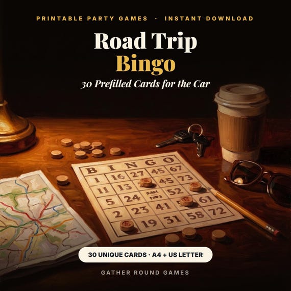 Road Trip Bingo Game
