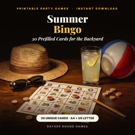 Summer Bingo Printable Game