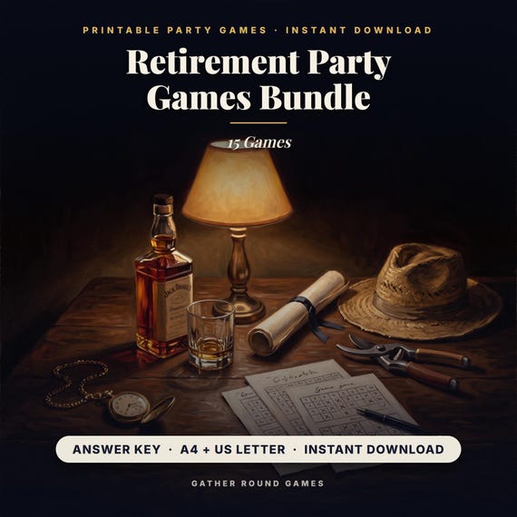 Retirement Party Games Bundle