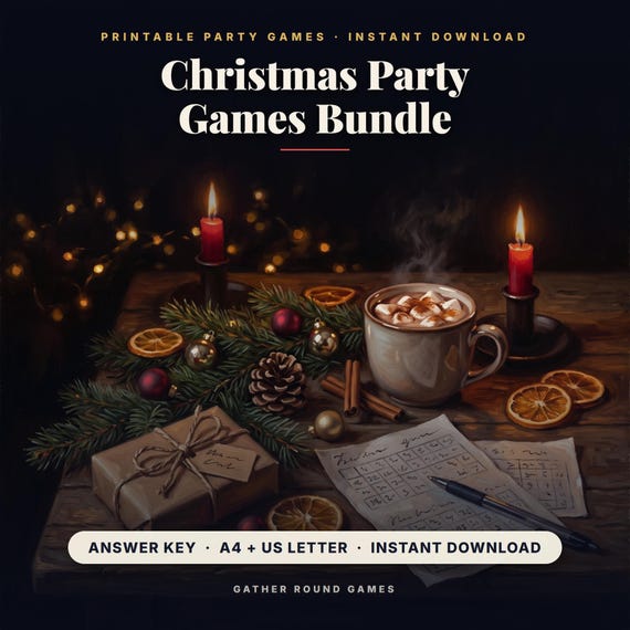 Printable Christmas Party Games Bundle