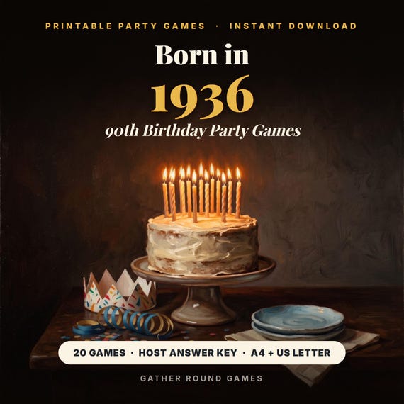 90th Birthday Party Games