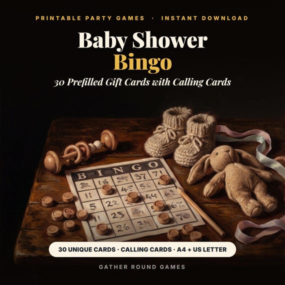 Baby Shower Bingo Game