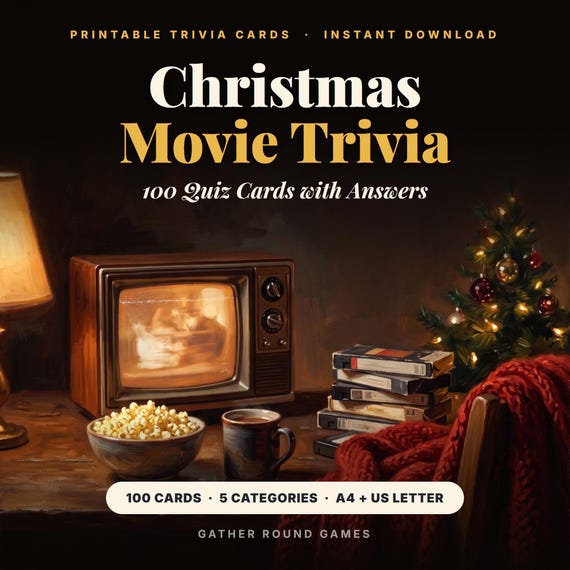 Christmas Movie Trivia Cards