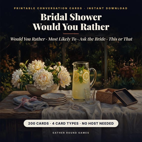Bridal Shower Would You Rather Game