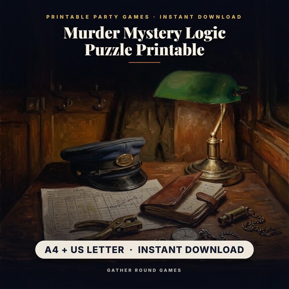 Murder Mystery Logic Puzzle Printable