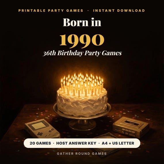 36th Birthday Party Games