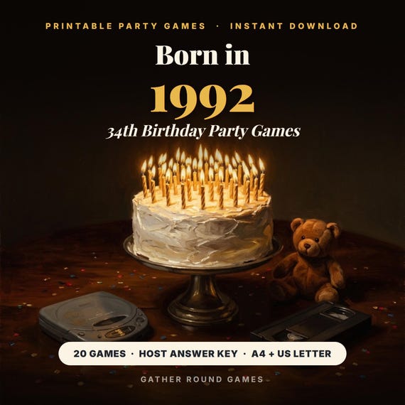 34th Birthday Party Games