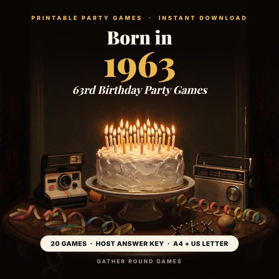 63rd Birthday Party Games