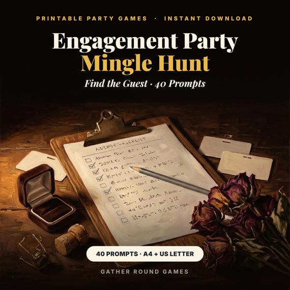 Engagement Party Games Printable