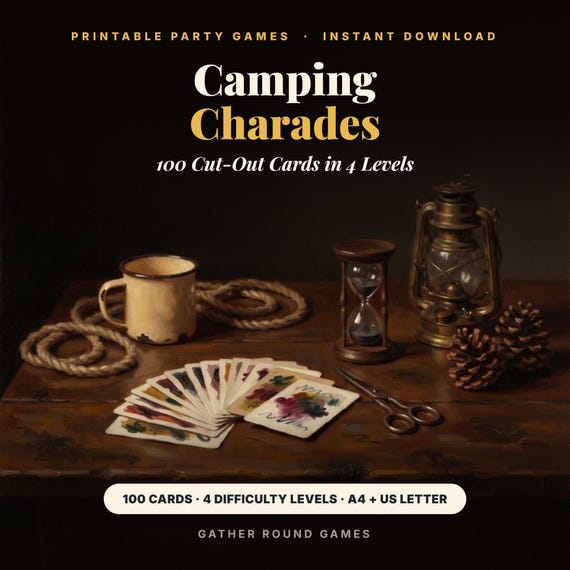 Camping Charades Printable