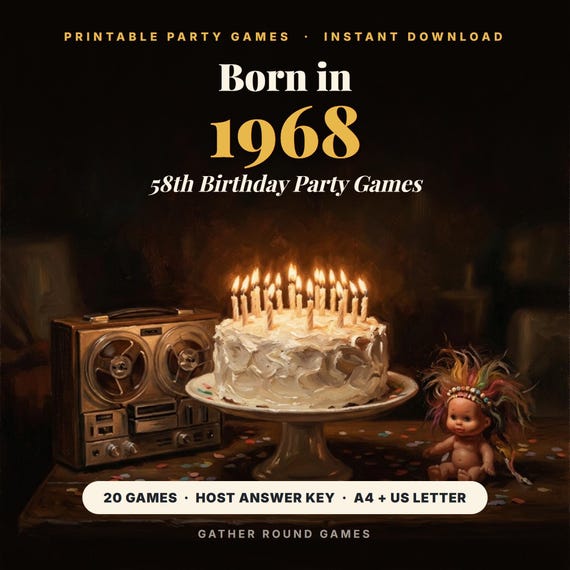 58th Birthday Party Games