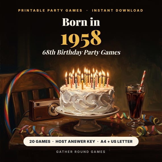 68th Birthday Party Games