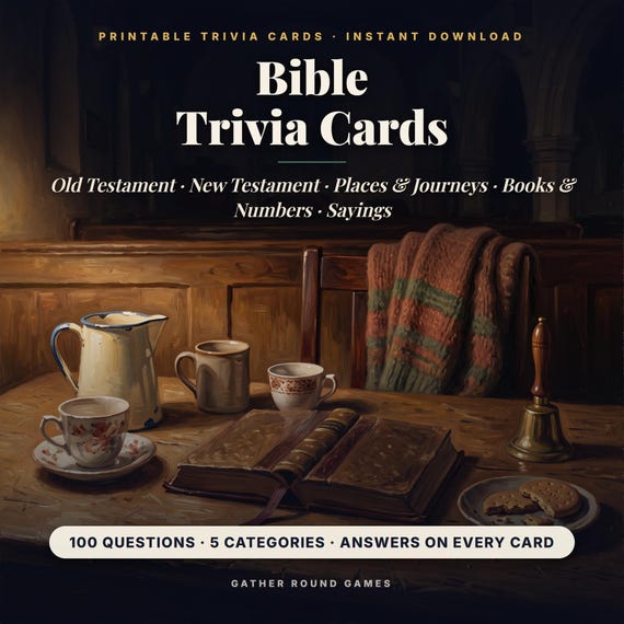Bible Trivia Cards Printable