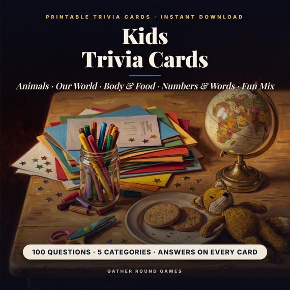 Kids Trivia Cards Printable