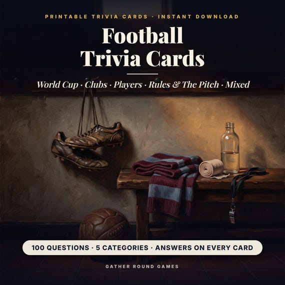 Football Trivia Cards Printable