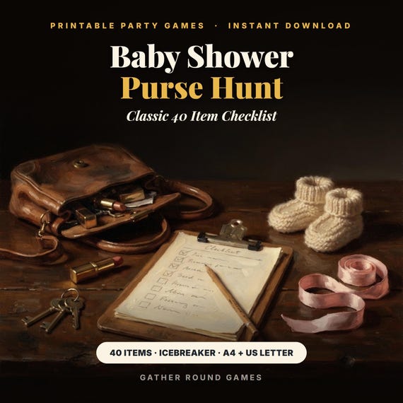 Baby Shower Purse Scavenger Hunt
