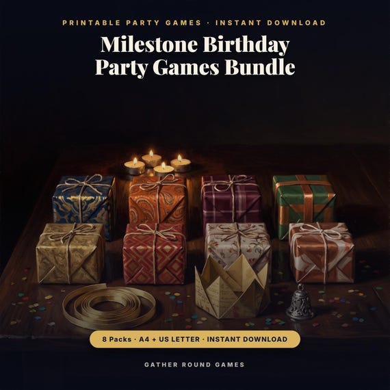 Milestone Birthday Party Games Bundle