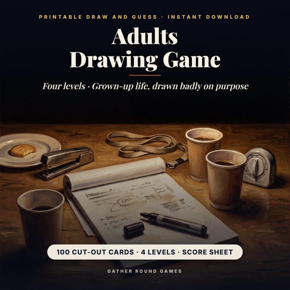 Adults Drawing Game Printable