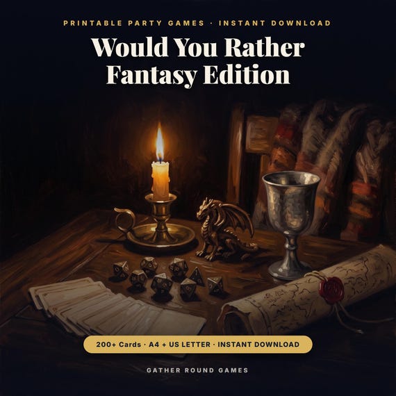 Would You Rather Cards Fantasy Edition